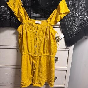 Sunny Yellow Button-Down Blouse